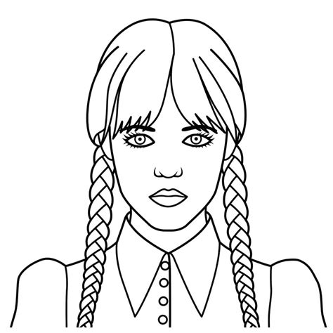 dessins de mercredi|Coloriages Mercredi Addams 